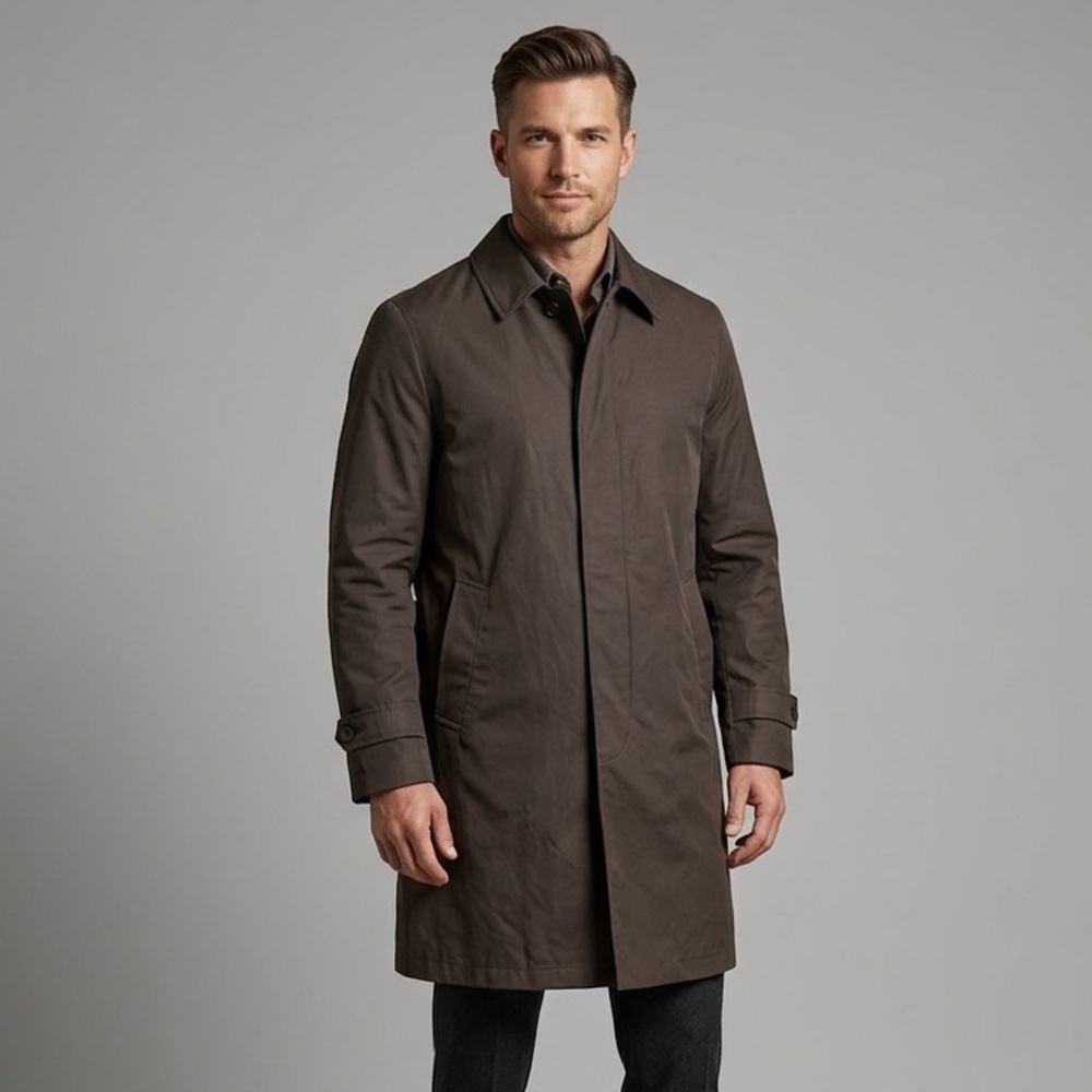 Today's Man Thinsulate Lined Trench Coat - Size 42L